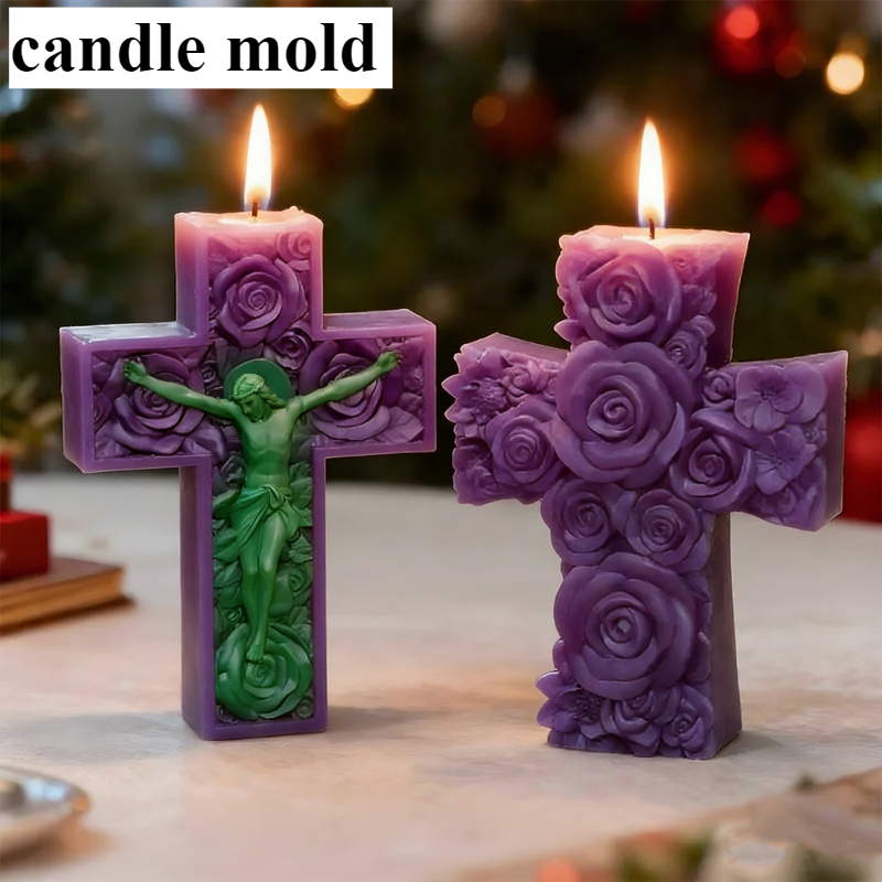 Soap Making Recipes - New Jesus Cross Character Candle Silicone