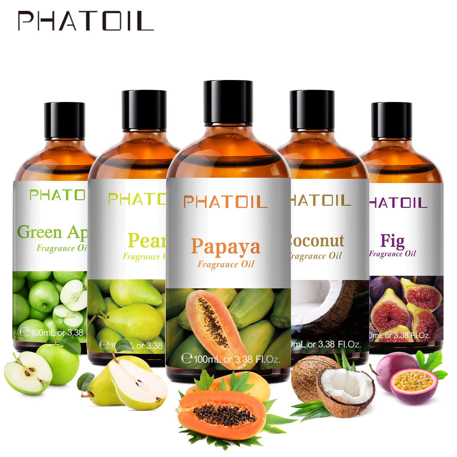 Soap Making Ingredients - PHATOIL 100ML Coconut Peach Blueberry Mango