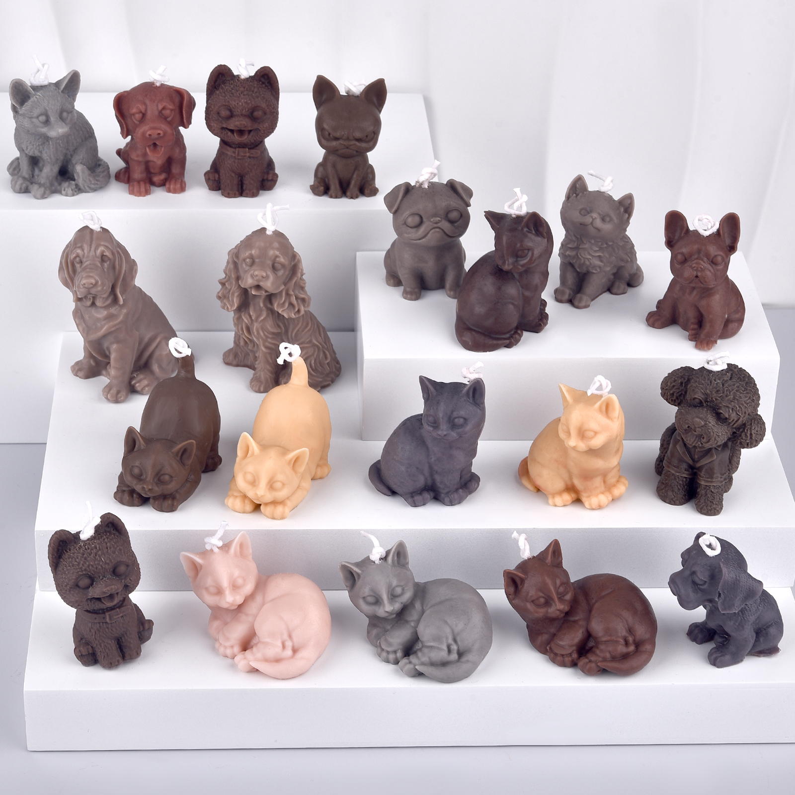 Soap Making Silicone Molds - 3D Dogs Cats Silicone Mold For