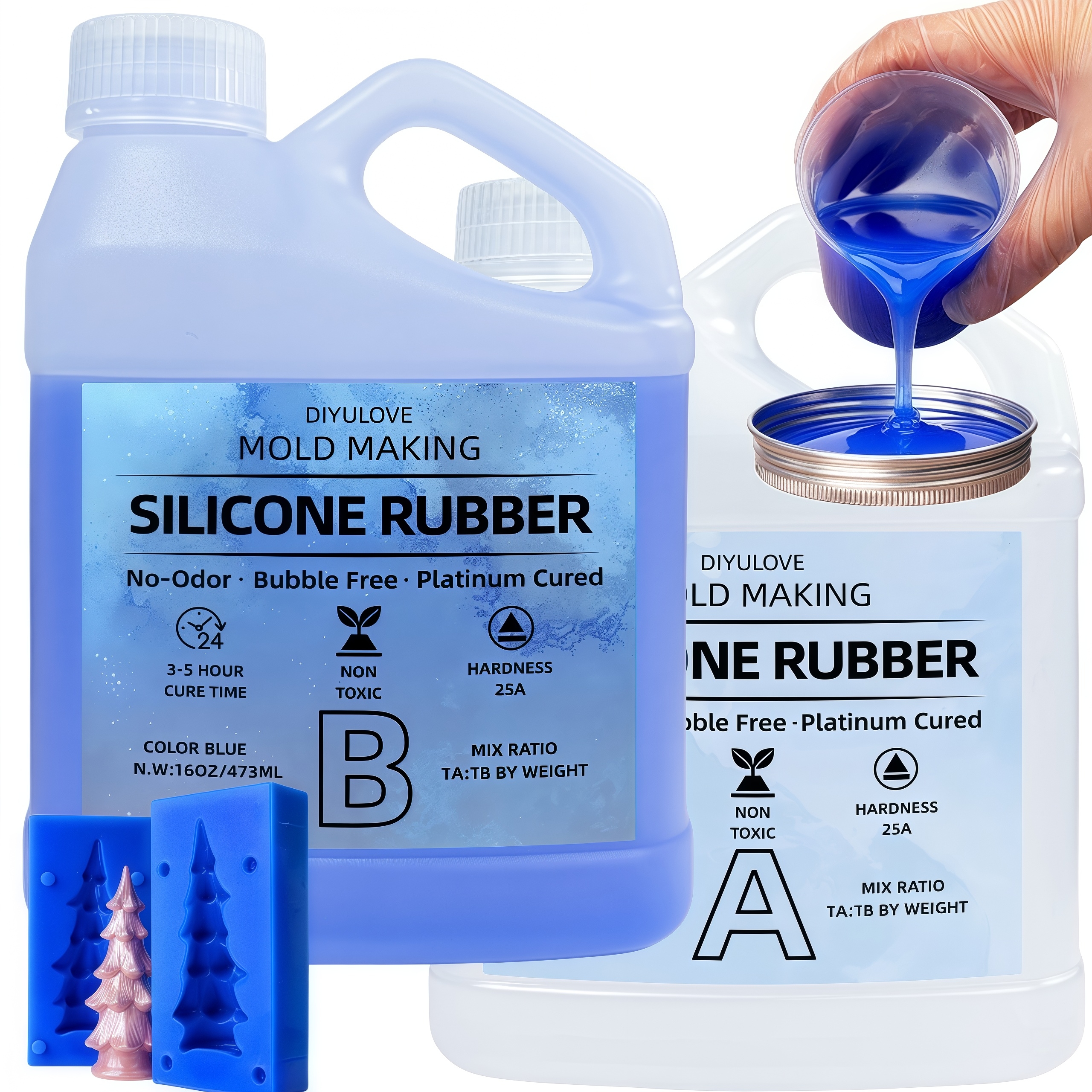 Soap Making Workshop - 32oz High-Performance Silicone Rubber Non-Toxic for