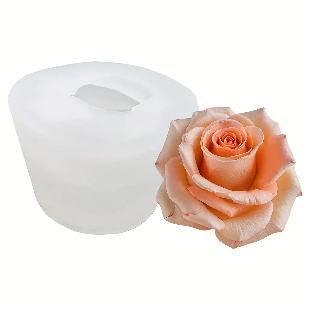 3D Rose Silicone Candle Mold,  - Soap Making Recipes 评论和价格