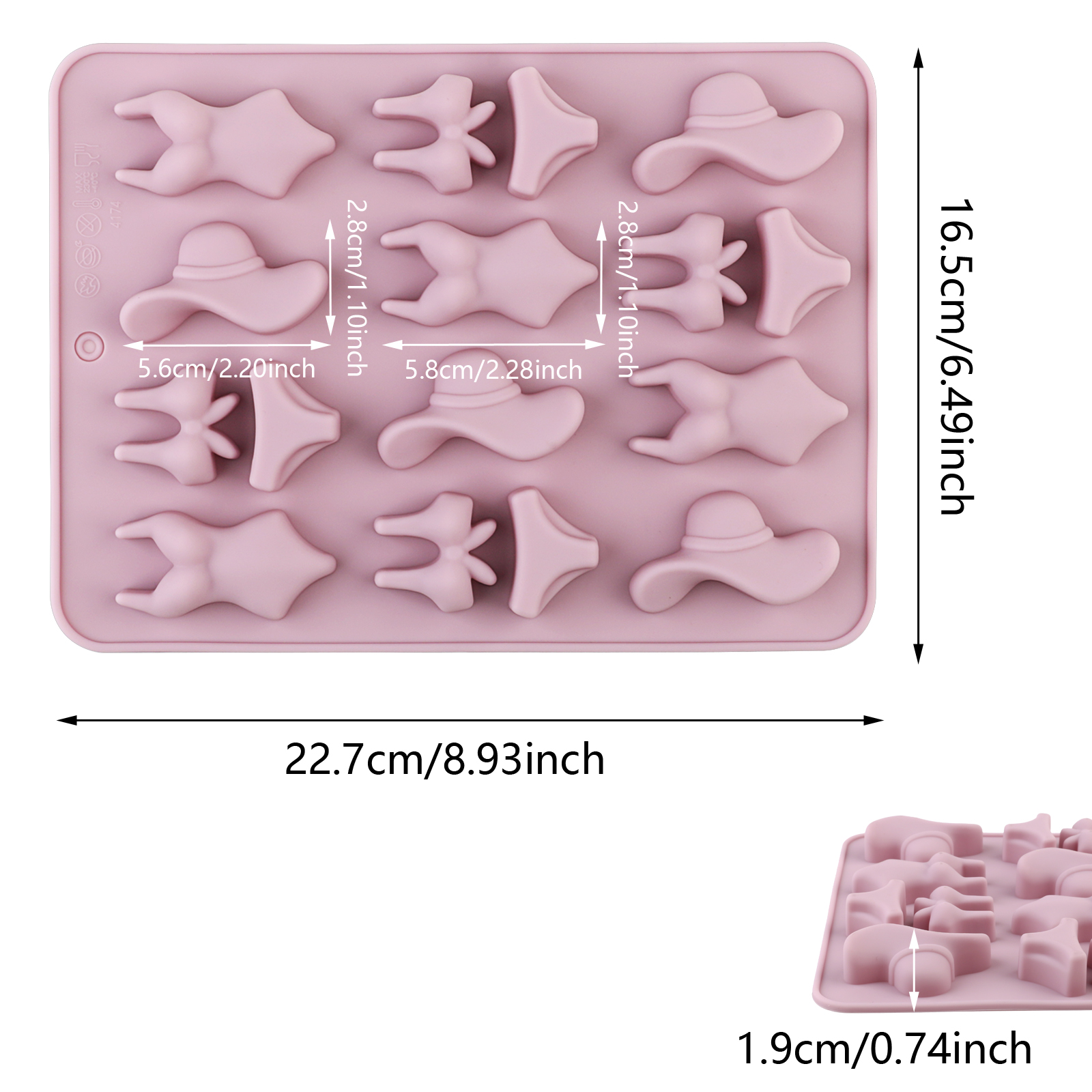 A Summer-Themed Beach Bikini M - Soap Making Silicone Molds 评论和价格
