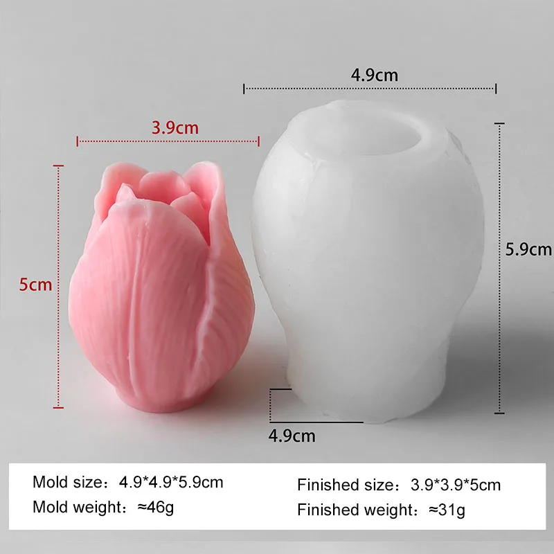 New Tulip Aroma Candle Silicon - Soap Making Recipes 评论和价格
