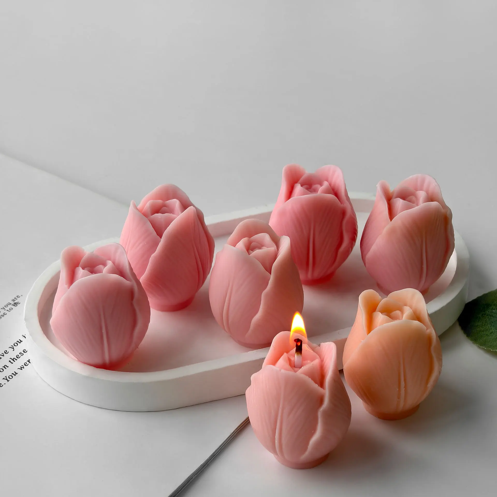 New Tulip Aroma Candle Silicon - Soap Making Recipes 评论和价格