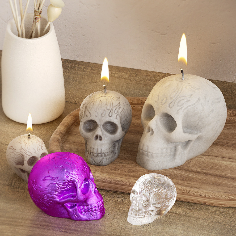 Multi Size Skull Head Silicone - Soap Making Silicone Molds 评论和价格