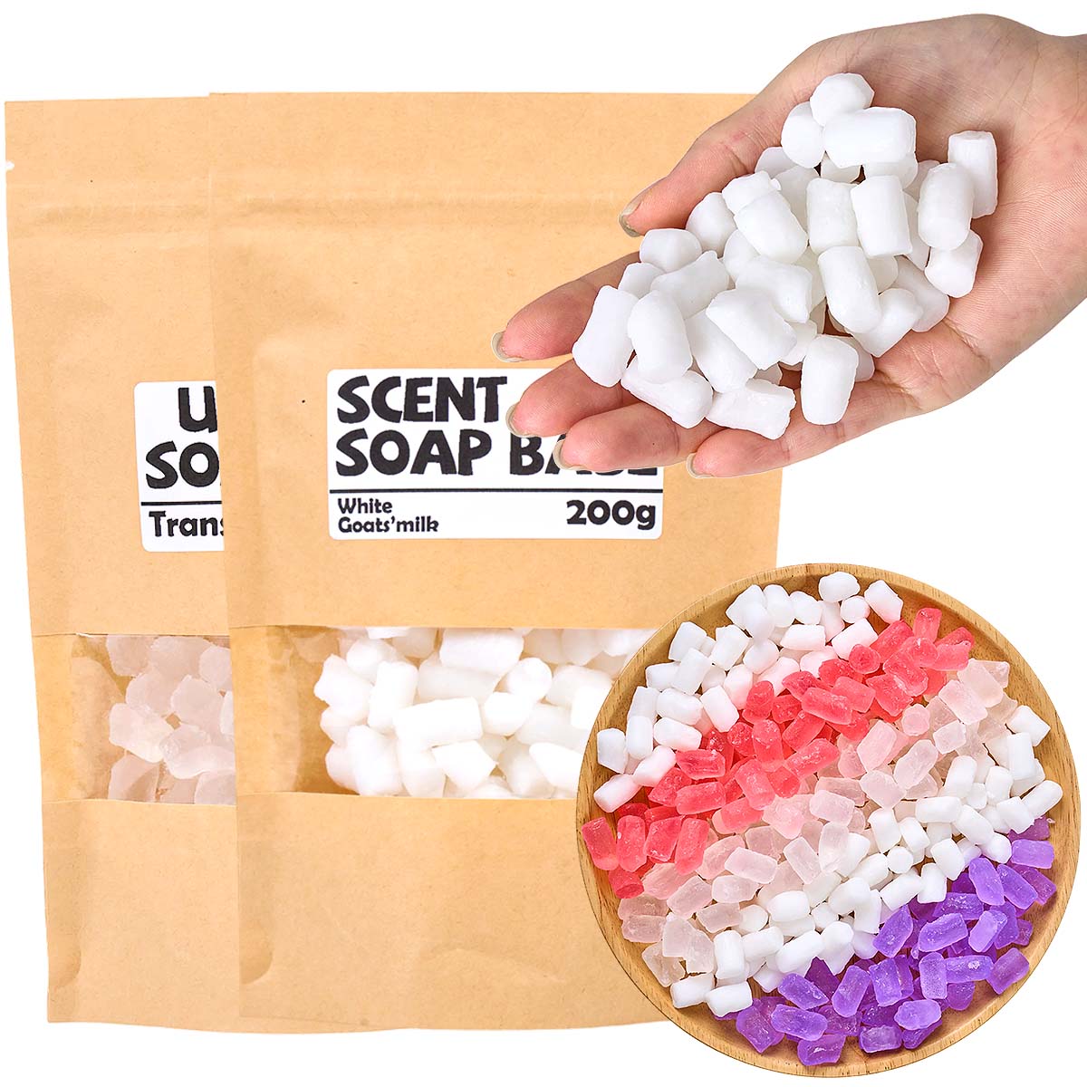 200g Color Soap Base DIY Aroma - Soap Making Goats Milk 评论和价格