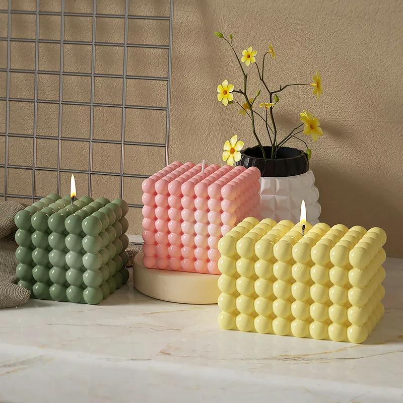 Large Bubble Cube Candles Sili - Soap Making Silicone Molds 评论和价格
