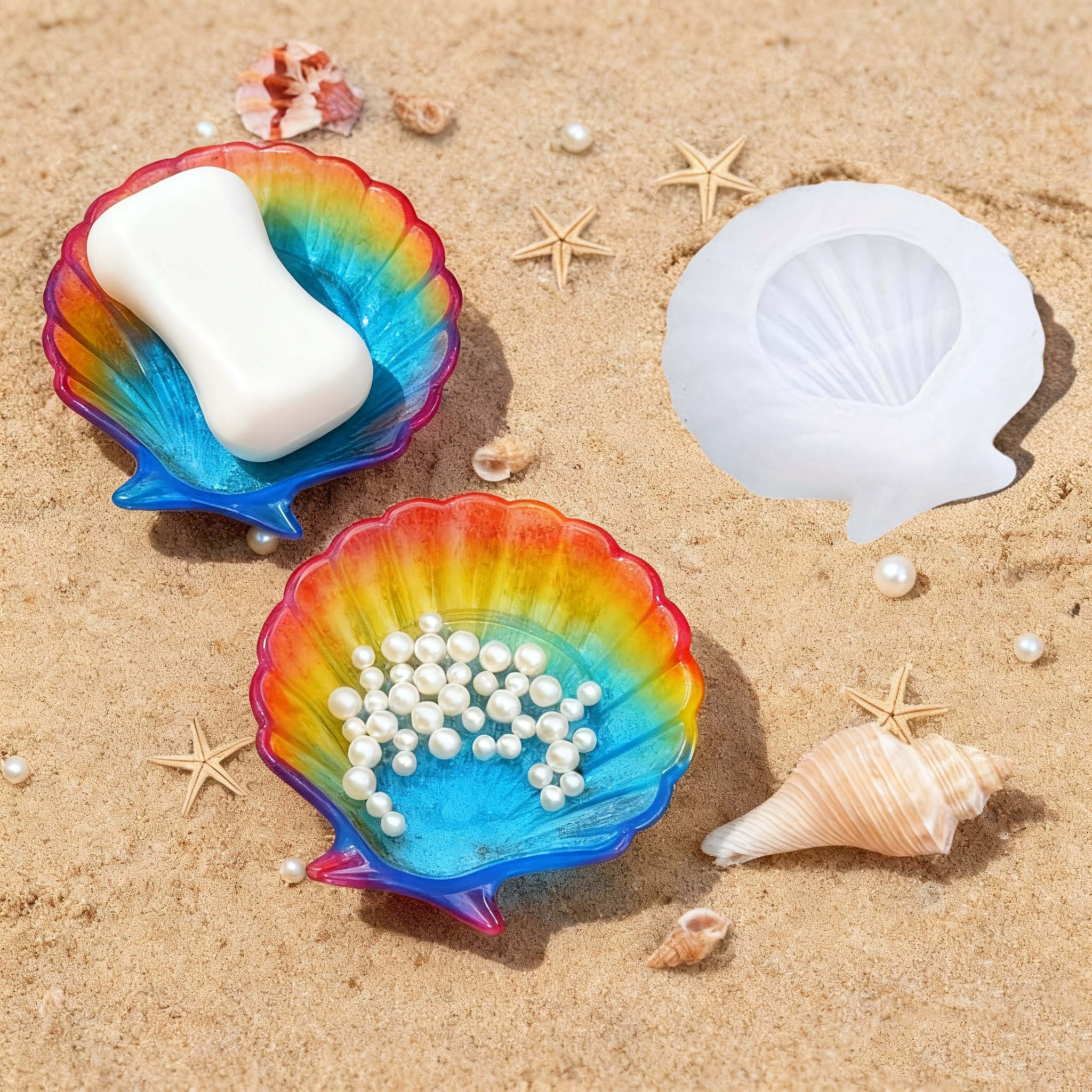 1 piece of silicone shell resi - Soap Making Silicone Molds 评论和价格