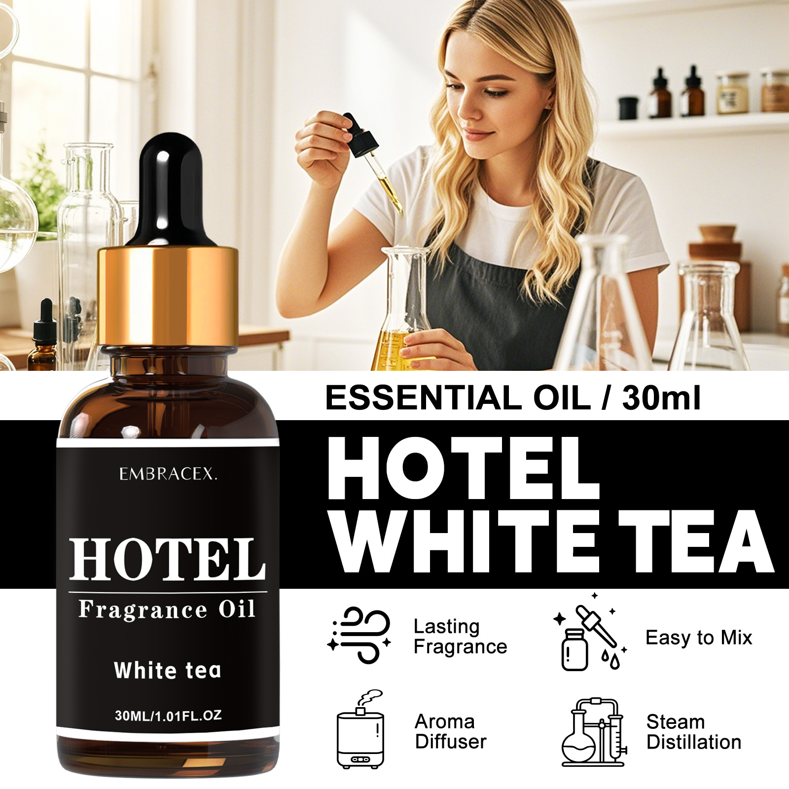 30ml Hotel White Tea Essential - Soap Making Ingredients 评论和价格