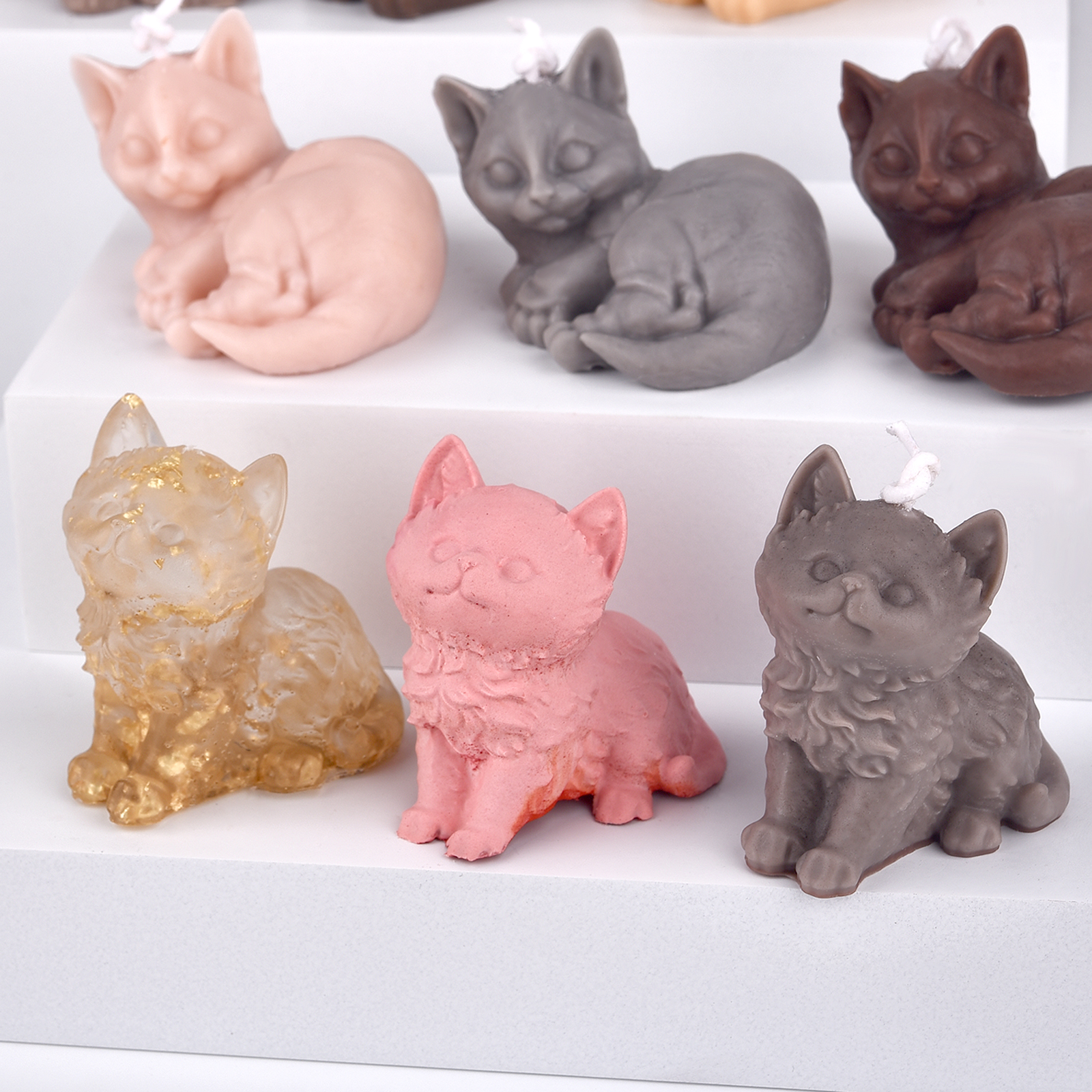 3D Dogs Cats Silicone Mold For - Soap Making Silicone Molds 评论和价格