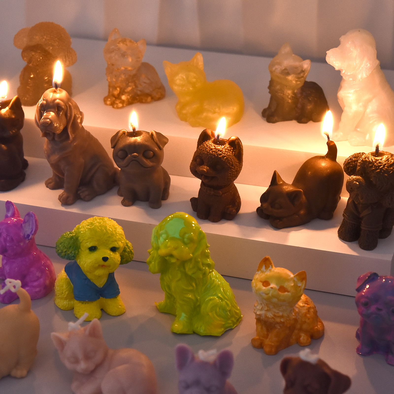 3D Dogs Cats Silicone Mold For - Soap Making Silicone Molds 评论和价格