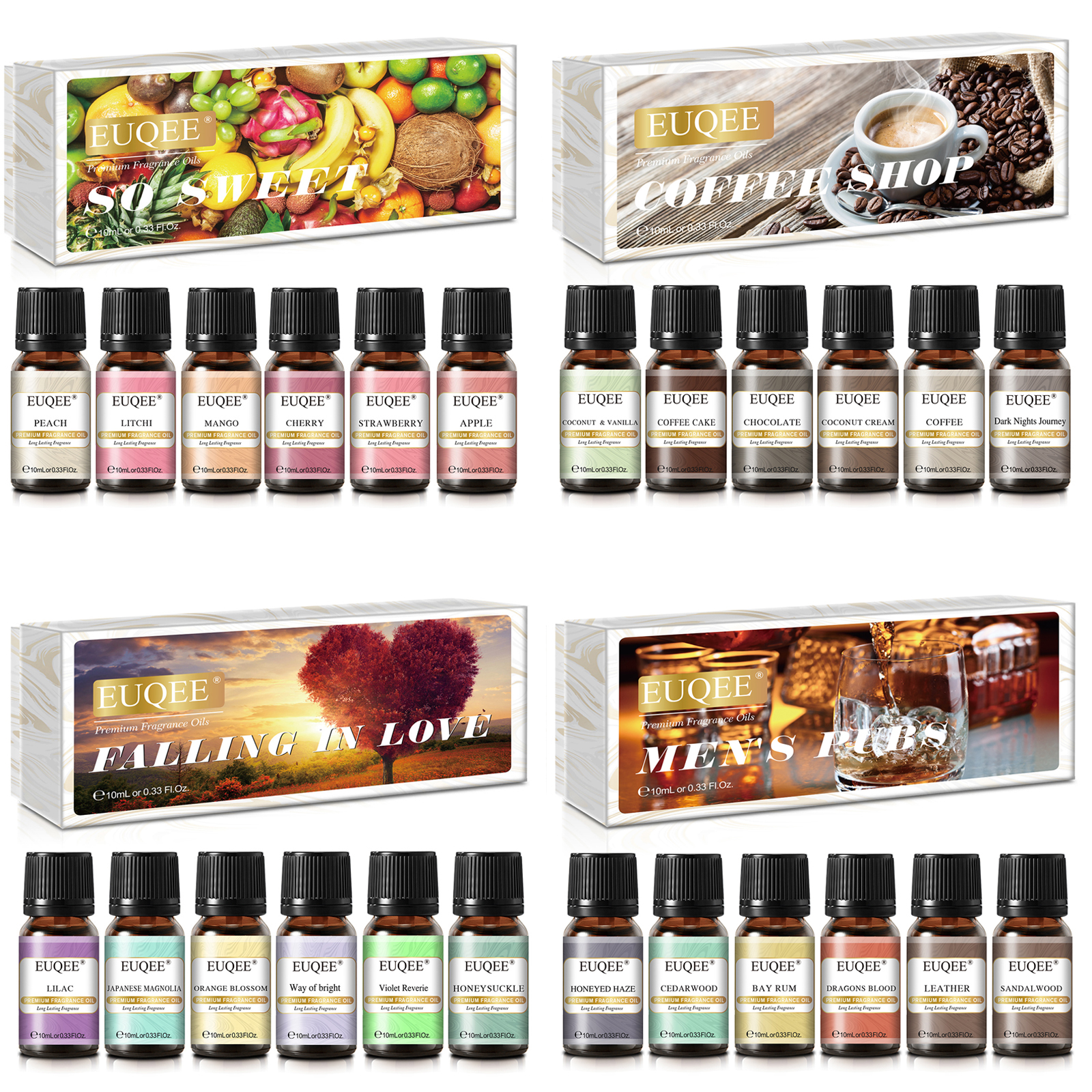 EUQEE 6pcs Fragrance Oils Set  - Soap Making Ingredients 评论和价格