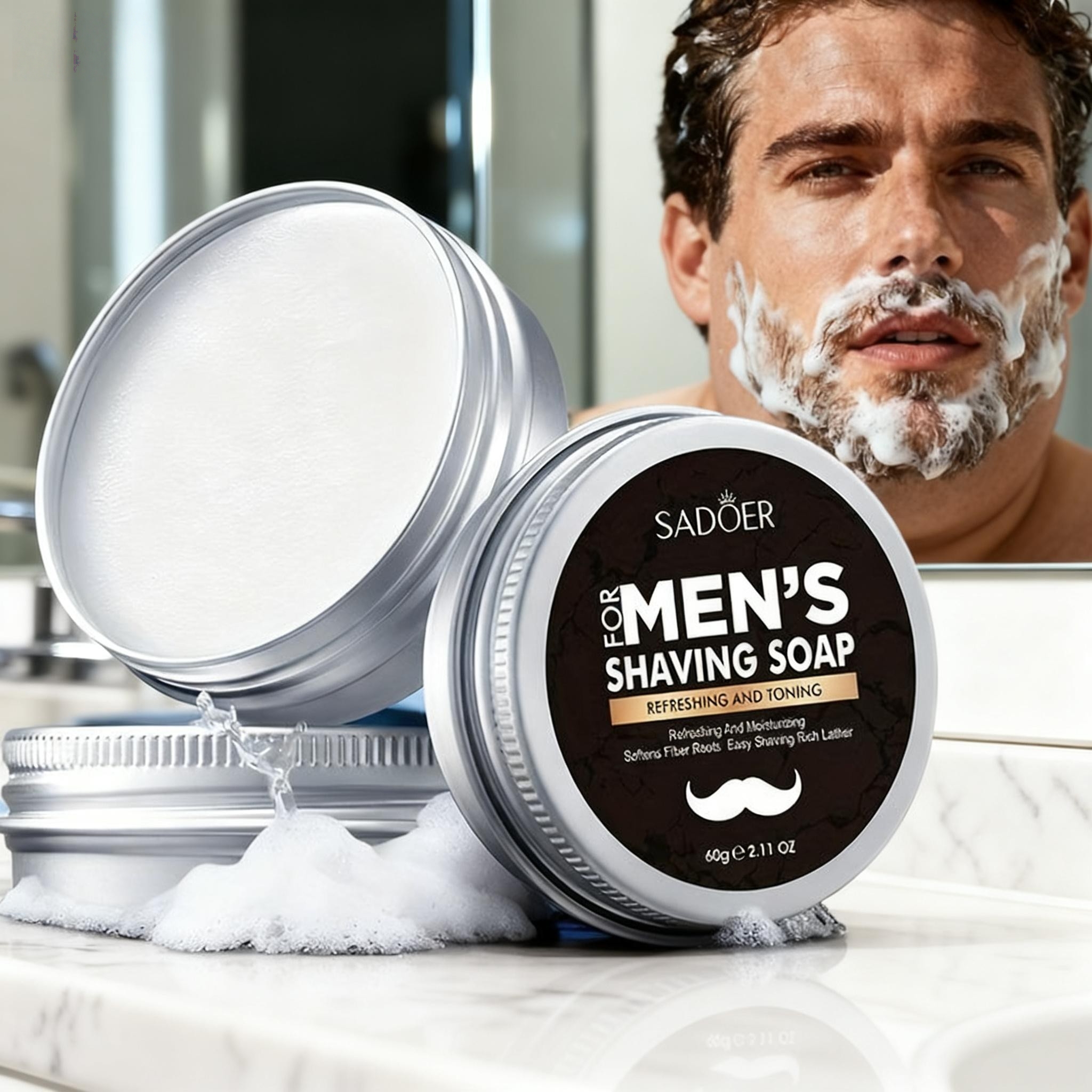 Men's Shaving Soap, Containing - Soap Making Ingredients 评论和价格