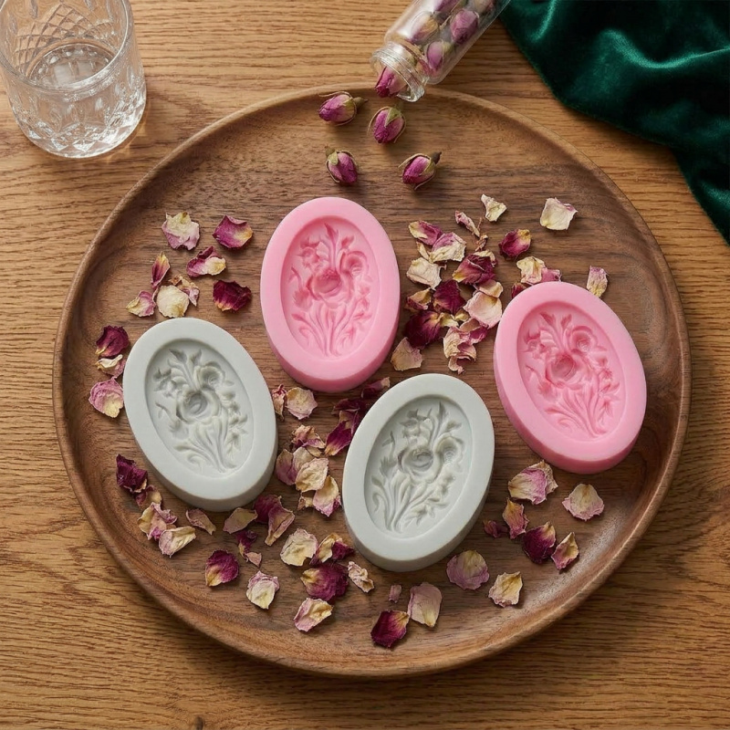 4 Silicone mold with flower sh - Soap Making Workshop 评论和价格